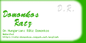 domonkos ratz business card